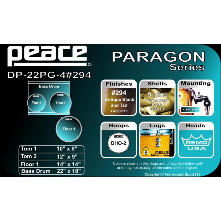 Peace - BATTERIA PEACE PARAGON DP-22PG-4 - Acoustic Drum Set | Z-Bombilla