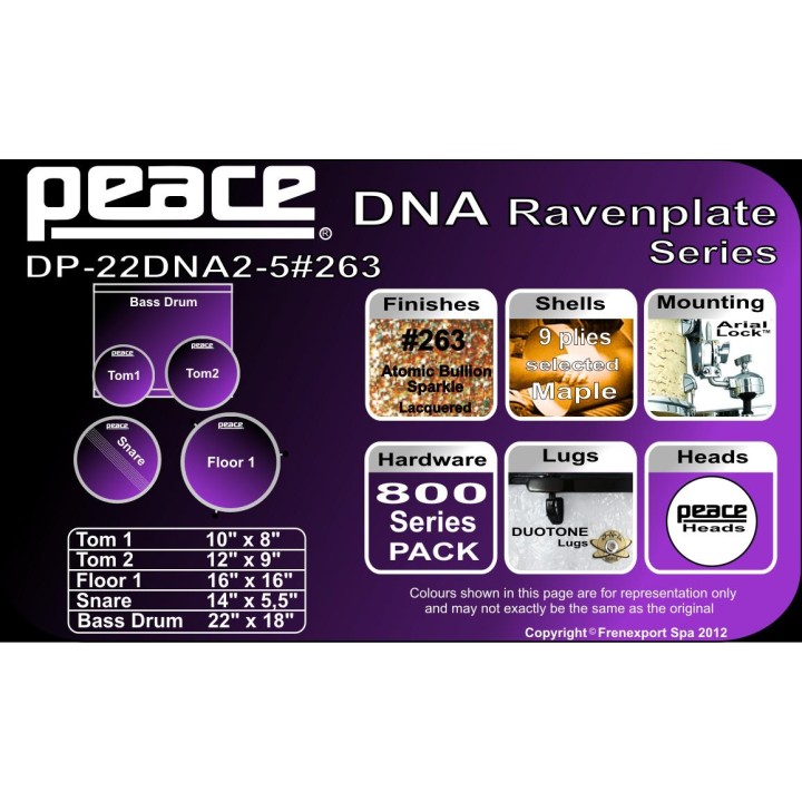 Peace - BATTERIA PEACE DP-22DNA2-5 #263  - Acoustic Drum Set | Z-Bombilla