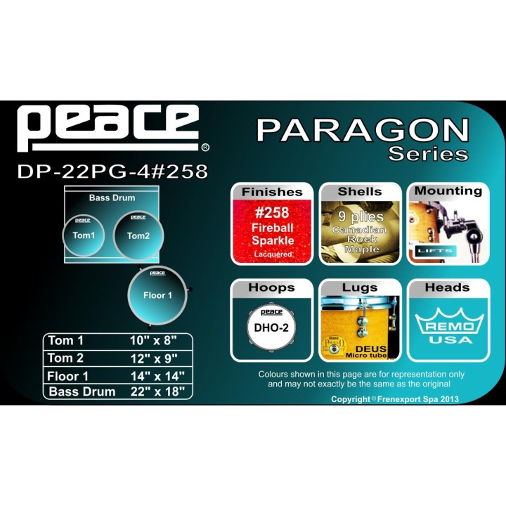 Peace - BATTERIA PEACE PARAGON DP-22PG-4 - Acoustic Drum Set | Z-Bombilla
