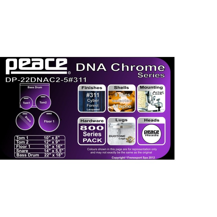 Peace - BATTERIA PEACE DNA DP-22DNAC2 #3 - Acoustic Drum Set | Z-Bombilla