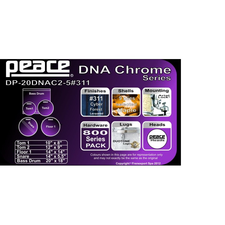 Peace - BATTERIA PEACE DNA DP-20DNAC2 #3 - Acoustic Drum Set | Z-Bombilla