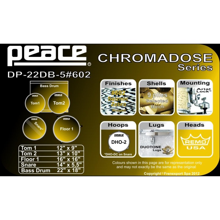 Peace - BATTERIA PEACE DP-22DB-5 #602 SE - Bateria Acústica | Z-Bombilla