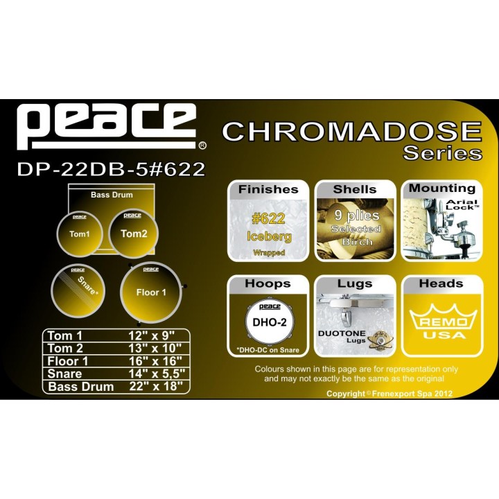 Peace - BATTERIA PEACE DP-22DB-5 #622 IC - Bateria Acústica | Z-Bombilla