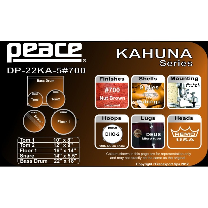 Peace - BATTERIA PEACE DP-22KA-5 #700 NU - Bateria Acústica | Z-Bombilla