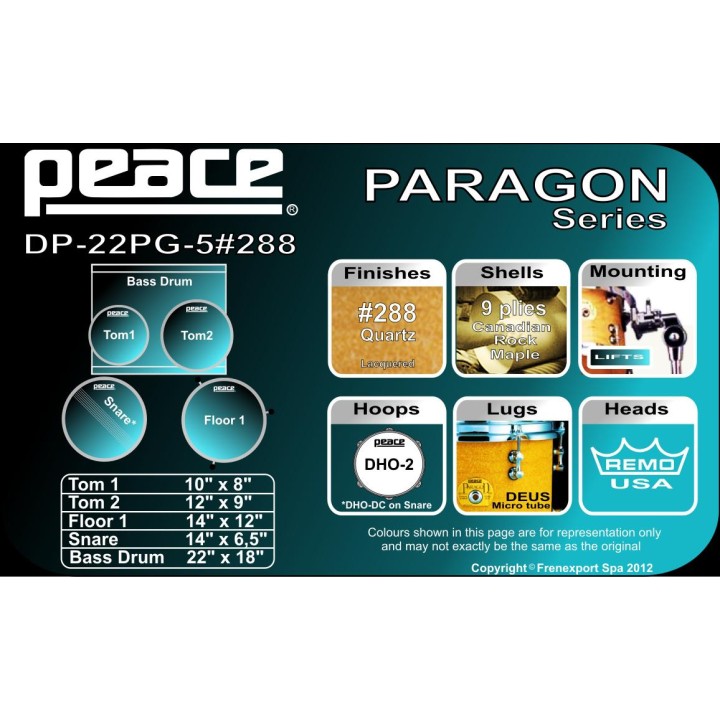 Peace - BATTERIA PEACE DP-22PG-5 #288 Qu - Bateria Acústica | Z-Bombilla