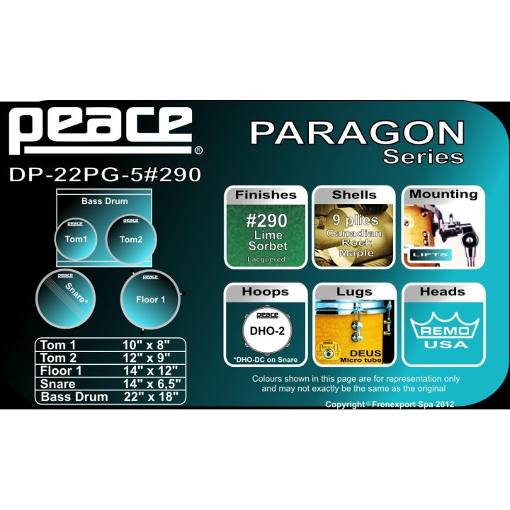Peace - BATTERIA PEACE DP-22PG-5 #290  L - Bateria Acústica | Z-Bombilla