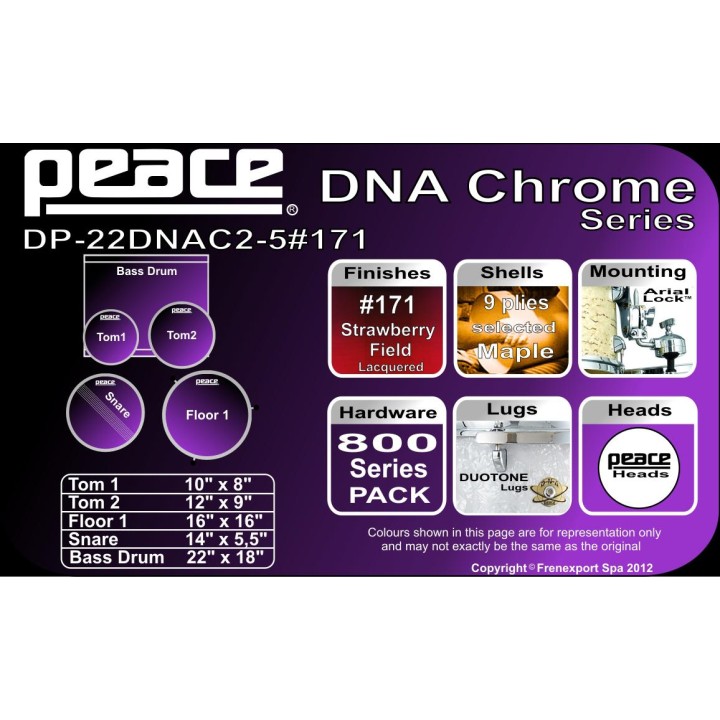 Peace - BATTERIA PEACE DNA2 DP-22DNAC2-5 - Bateria Acústica | Z-Bombilla