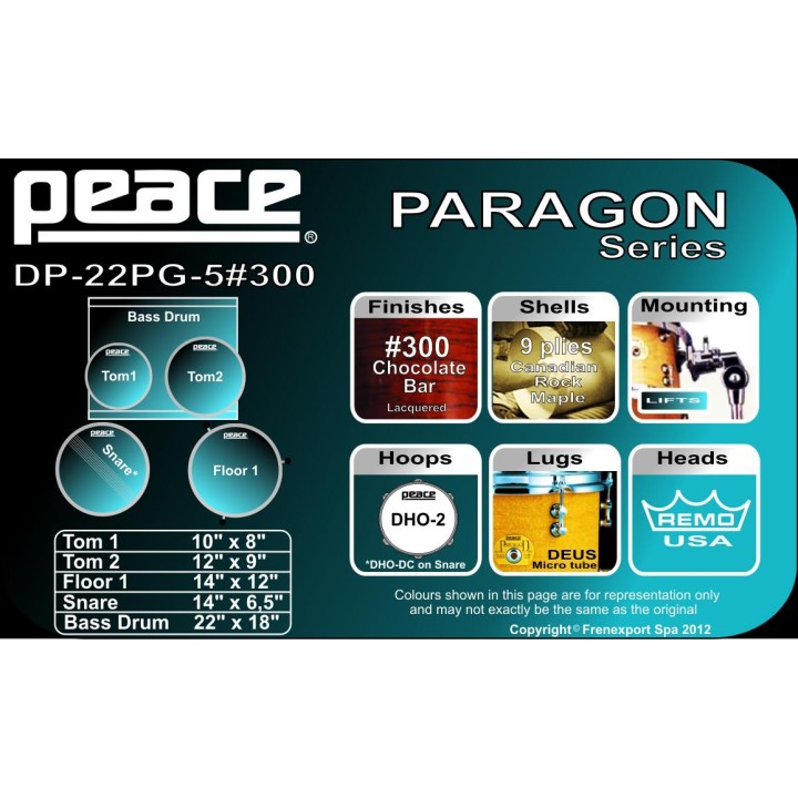 Peace - BATTERIA PEACE DP22PG-5WO #300 C - Bateria Acústica | Z-Bombilla