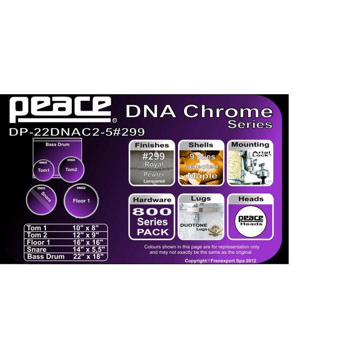Peace - BATTERIA PEACE DNA DP-22DNAC2-5- - Bateria Acústica | Z-Bombilla