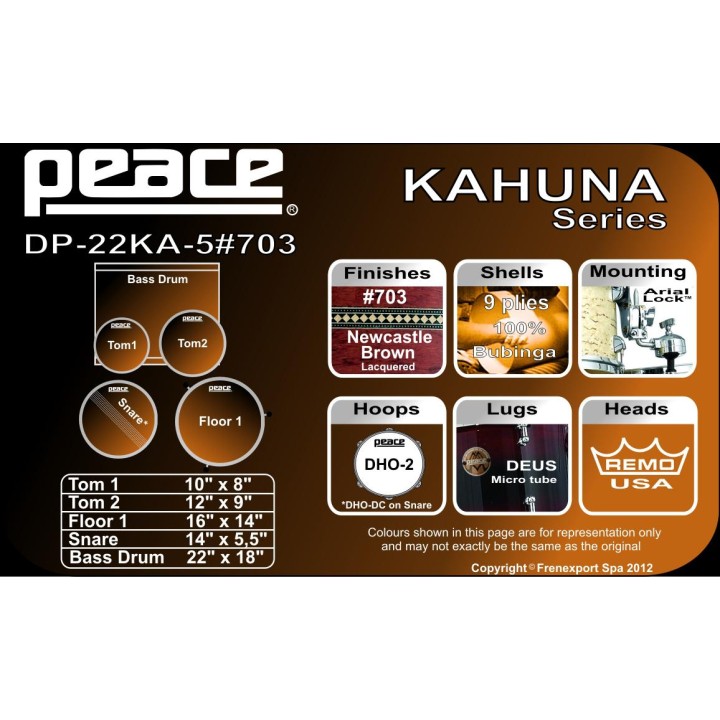 Peace - BATTERIA PEACE DP-22KA-5 #703 NE - Bateria Acústica | Z-Bombilla