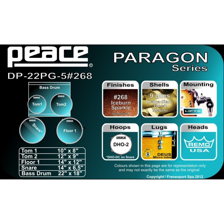 Peace - BATTERIA PEACE DP-22PG-5 #268 Ic - Bateria Acústica | Z-Bombilla