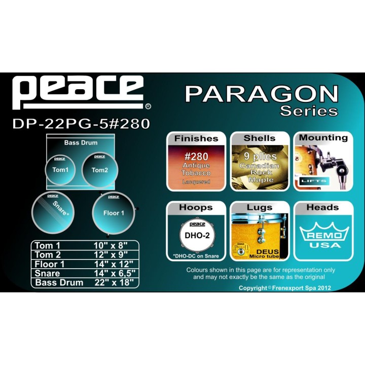 Peace - BATTERIA PEACE DP-22PG-5 #280 An - Bateria Acústica | Z-Bombilla
