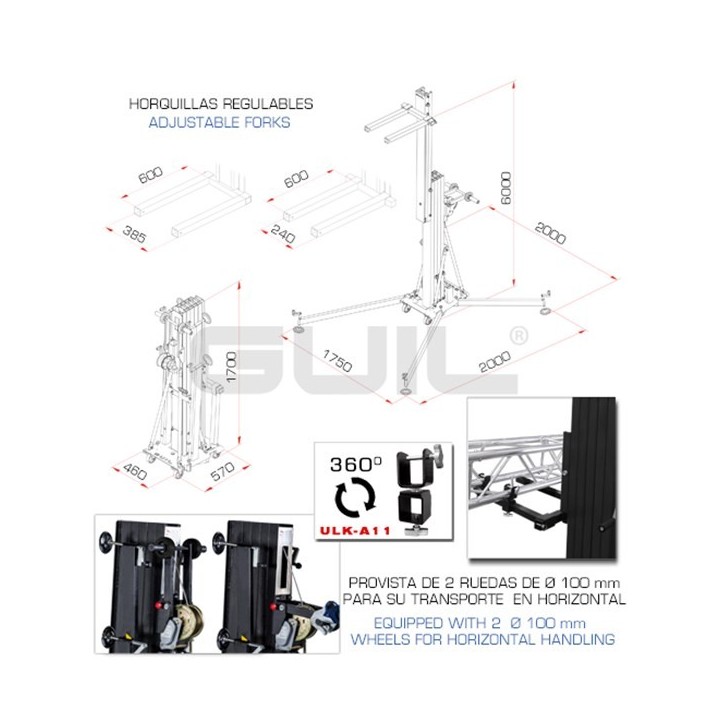 Guil - ULK 500 - Winch Stand | Z-Bombilla