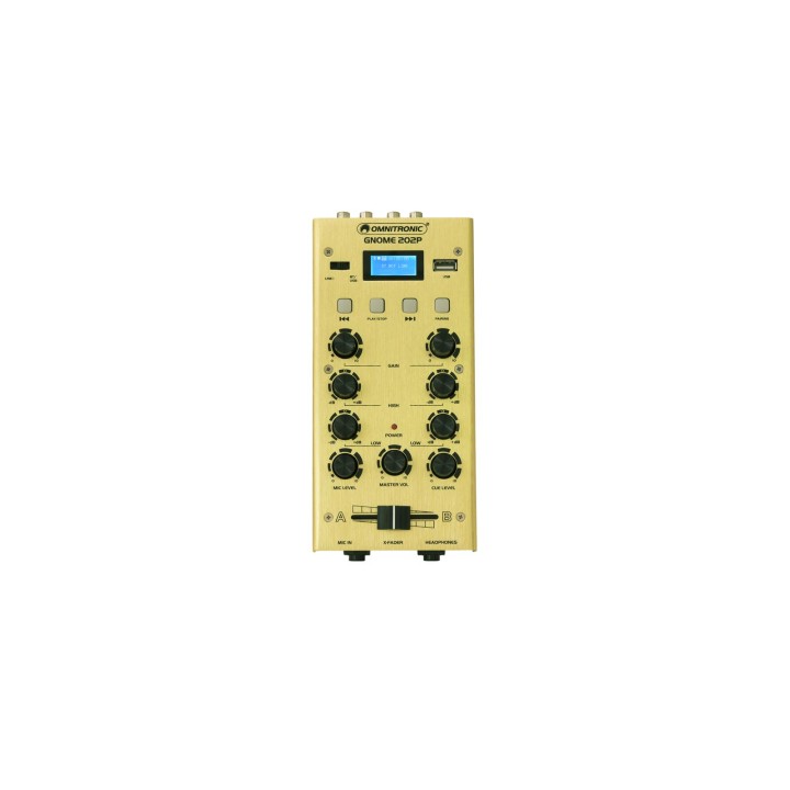 Omnitronic - GNOME-202P Mini Mixer gold - Mesa de Mistura | Z-Bombilla