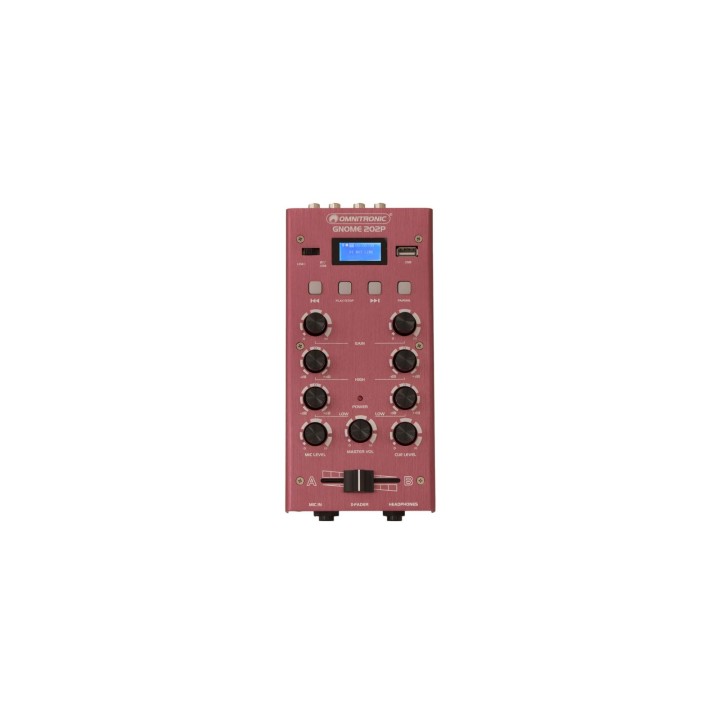 Omnitronic - GNOME-202P Mini Mixer red - Mesa de Mistura | Z-Bombilla