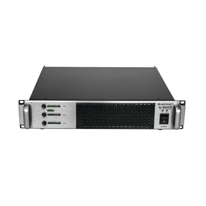 Omnitronic - A-3603 Class-D 2.1 Amplifier - Amplificatore Stereo - 251w to 450w @8 Ohm | Z-Bombilla