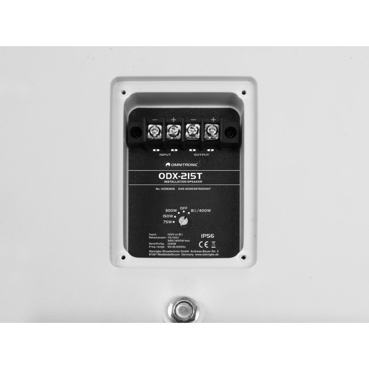 Omnitronic - ODX-215T Installation Speaker 100V white - línia 100V | Z-Bombilla