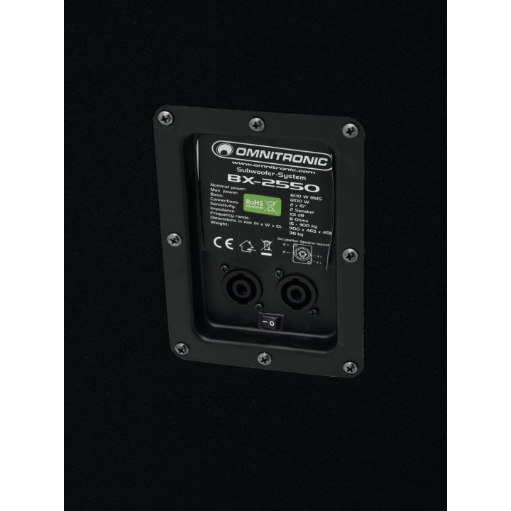 Omnitronic - BX-2550 Subwoofer 1200W - Subwoofer passiu - Altaveus professionals | Z-Bombilla