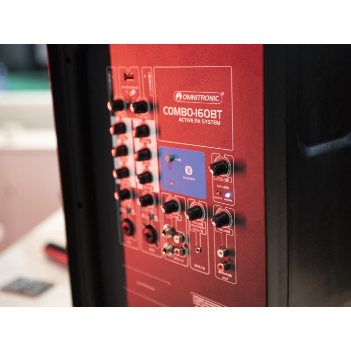 Omnitronic - COMBO-160BT Active PA System - Pack de Equipamento Musical | Z-Bombilla