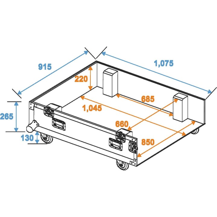 Roadinger - Flightcase 4x CLA-228 - Light Rack | Z-Bombilla