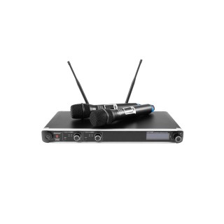 Omnitronic - UHF-302 2-Channel Wireless Mic System 823-832/863-865MHz - Microfone de mão sem fio | Z-Bombilla