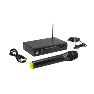 Omnitronic - VHF-101 Wireless Mic System 214.35MHz - Microfone de mão sem fio | Z-Bombilla