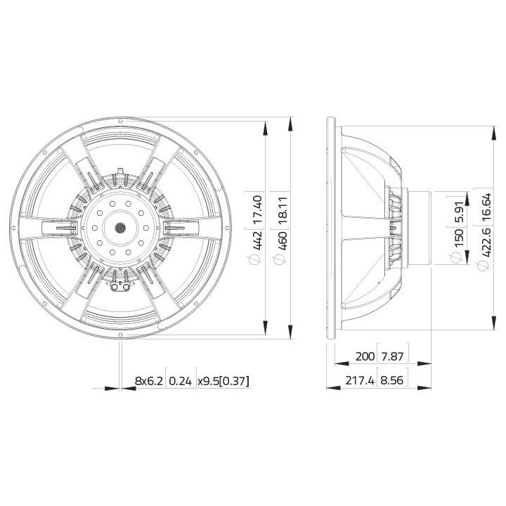 Lavoce - SAN184.02 18" Subwoofer Neodymium Magnet Aluminium Basket Driver - Cone / Speaker 18" or more | Z-Bombilla