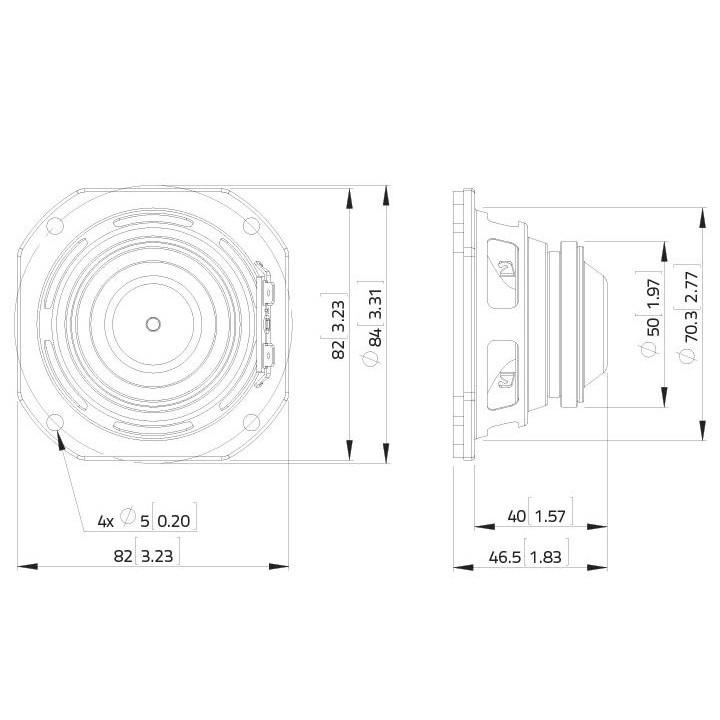 Lavoce - FSN030.72 3" Fullrange Neodymium Magnet Steel Basket Driver - Cone / Speaker 3"/ 4" / 5" | Z-Bombilla
