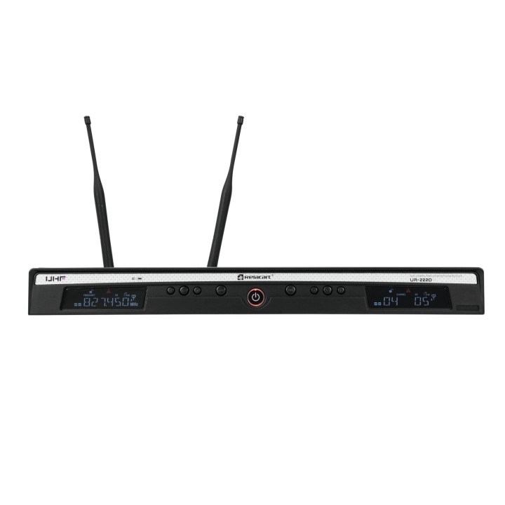 RELACART - UR-222D 2-Channel UHF System - Microfone de mão sem fio | Z-Bombilla