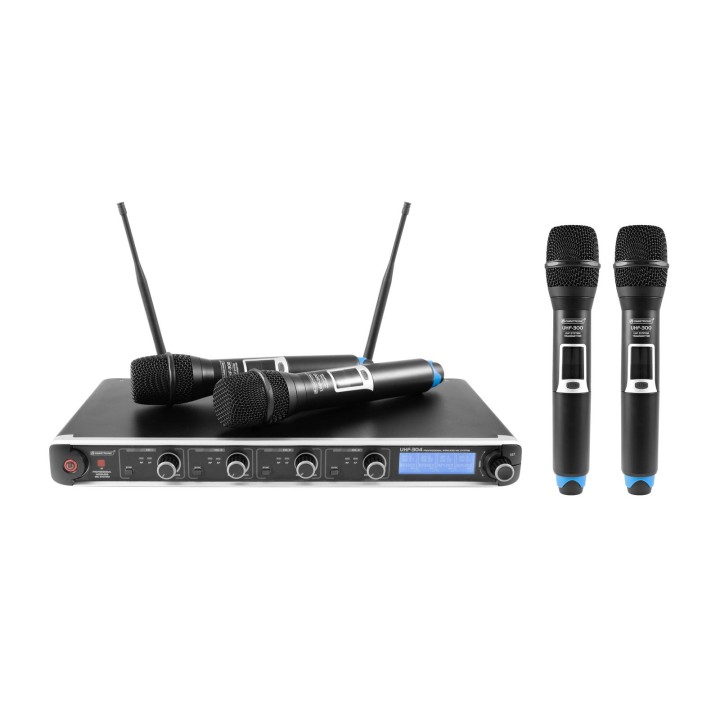 Omnitronic - UHF-304 4-Channel Wireless Mic System 823-832/863-865MHz - Micròfon de mà sense fils | Z-Bombilla