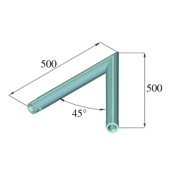 Alutruss - SINGLELOCK SPAC-19 QUICK-LOCK Corner 45° - Truss Aluminio Recto - Estruturas de alumínio | Z-Bombilla