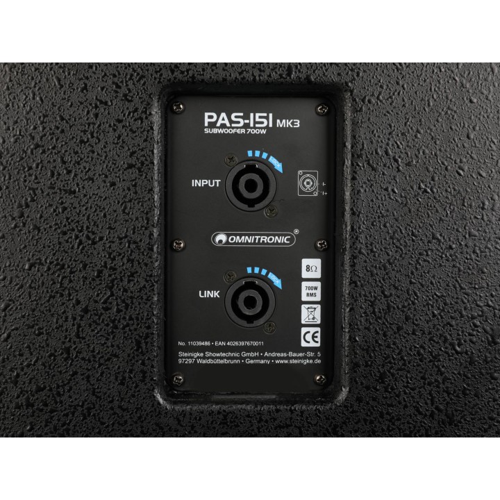 Omnitronic - PAS-151 MK3 Subwoofer - Subwoofer passivo - Alto-falantes profissionais | Z-Bombilla
