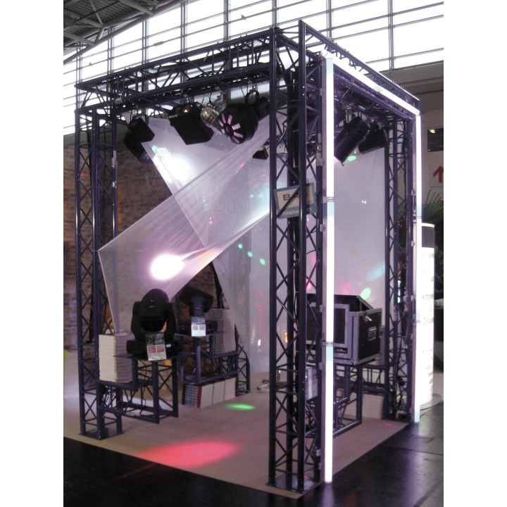 Alutruss - DECOLOCK DQ3-S2500 3-Way Cross Beam bk - 3 Points Aluminium Truss 22 x 22 cm | Z-Bombilla