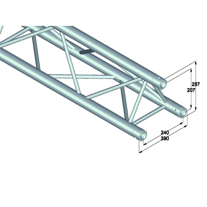 Alutruss - TRILOCK 6082-2000 3-Way Cross Beam - 3 Points Aluminium Truss 29 x 29 cm | Z-Bombilla