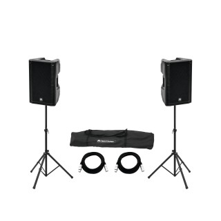 Omnitronic - Set 2x XKB-212A + Speaker Stand MOVE MK2 - Pack de Equipamento Musical | Z-Bombilla