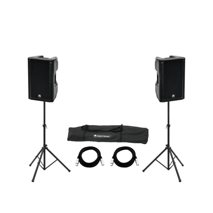 Omnitronic - Set 2x XKB-212A + Speaker Stand MOVE MK2 - Pack Equip de Música | Z-Bombilla