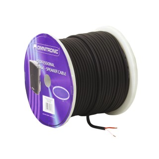 Omnitronic - Speaker cable 2x1.5 100m bk durable - Speaker Cable Spools | Z-Bombilla