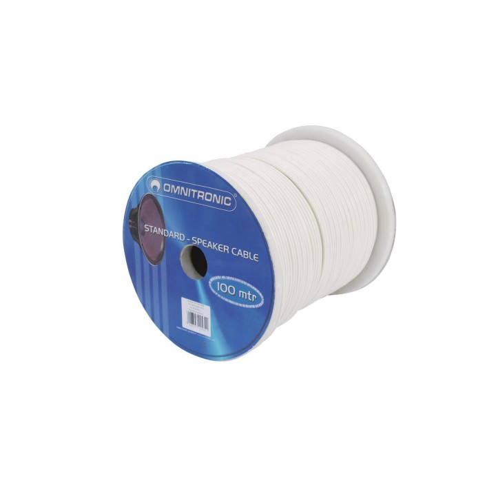 Omnitronic - Speaker cable 2x1.5 100m wh - Speaker Cable Spools | Z-Bombilla