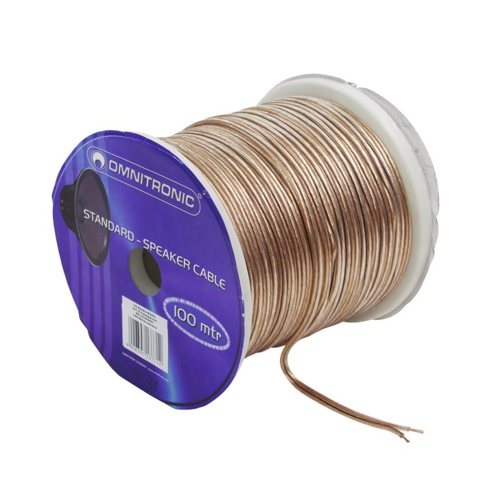 Omnitronic - Speaker cable 2x1.5 100m clear - Speaker Cable Spools | Z-Bombilla