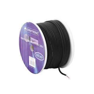 Omnitronic - Microphone cable 2x0.22 100m bk - Cabo Som - Micro Cabo ou DMX | Z-Bombilla
