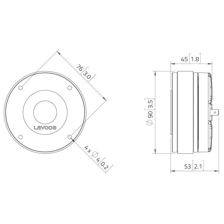Lavoce - DF10.14 1" Compression Driver Ferrite Magnet - Tweeter Drive | Z-Bombilla
