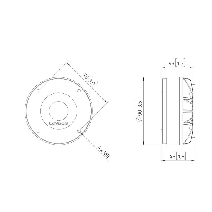 Lavoce - DF10.142LK 1" Compression Driver Ferrite Magnet - Tweeter Drive | Z-Bombilla