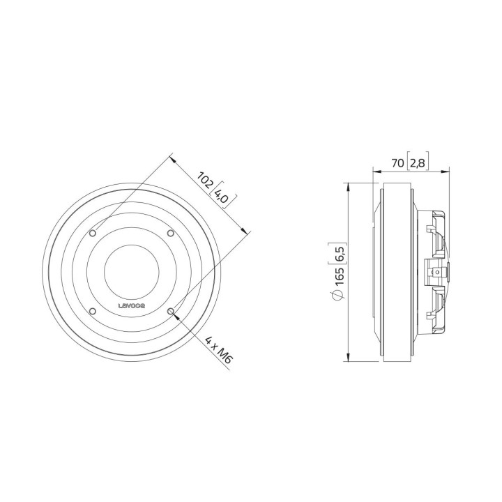 Lavoce - DF20.30T 2" Compression Driver Ferrite Magnet - Tweeter Drive | Z-Bombilla