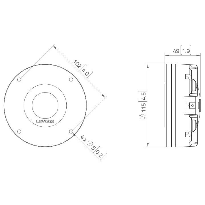 Lavoce - DN14.30T 1.4" Compression Driver Neodymium Motor - Tweeter Motore | Z-Bombilla