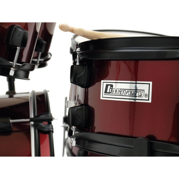 Dimavery - DS-200 Drum set, wine red - Acoustic Drum Set | Z-Bombilla