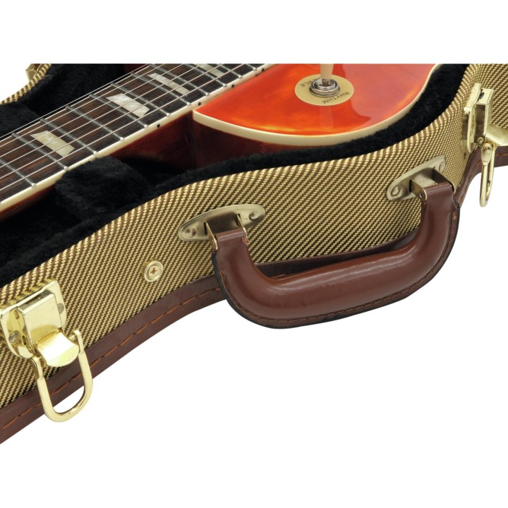 Dimavery - Form case E-guitar LP, tweed - Case for electric Guitar | Z-Bombilla