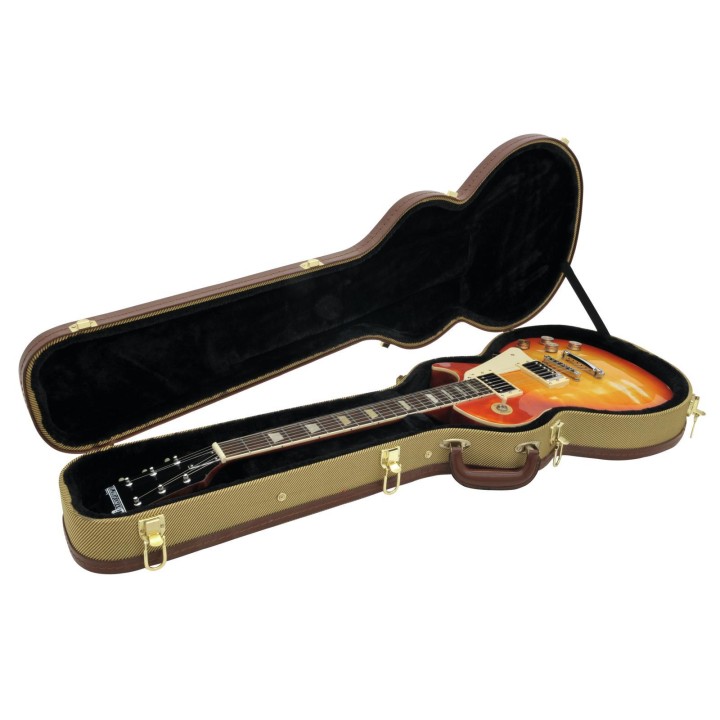 Dimavery - Form case E-guitar LP, tweed - Case for electric Guitar | Z-Bombilla