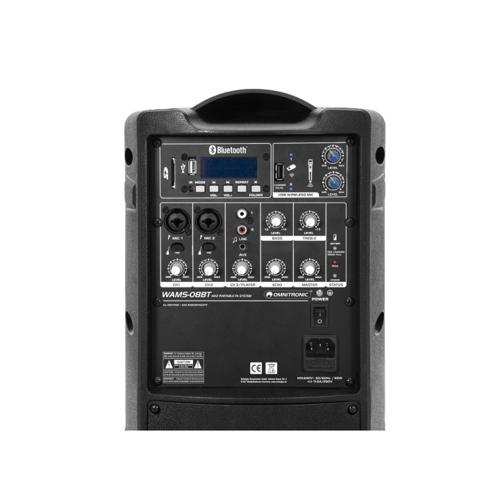 Omnitronic - WAMS-08BT MK2 Wireless PA System - Sistemas de som Portátil | Z-Bombilla