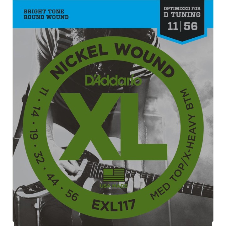 D'addario - EXL117 MEDIUM TOP (11 - 56) - Electric Guitar String | Z-Bombilla