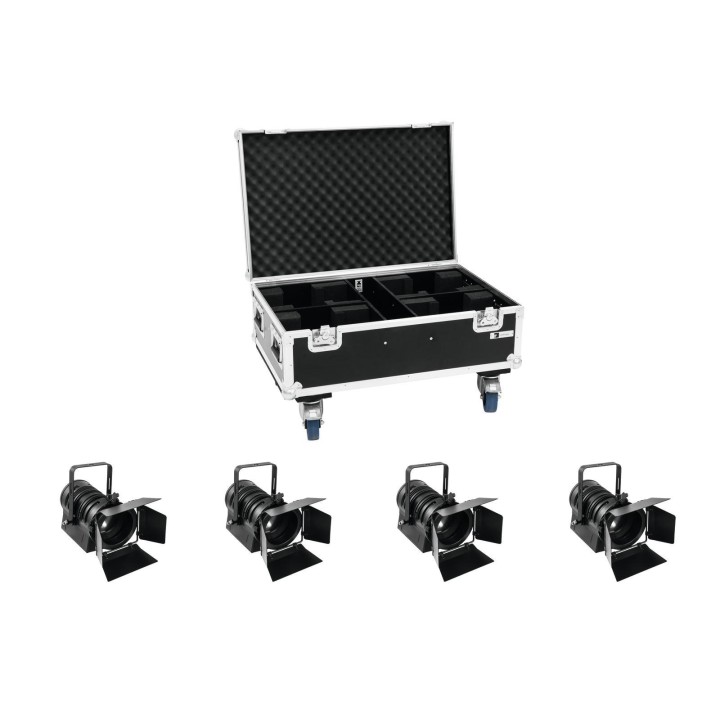 Eurolite - Set 4x LED THA-40PC bk + Case - Set Efecte LED | Z-Bombilla